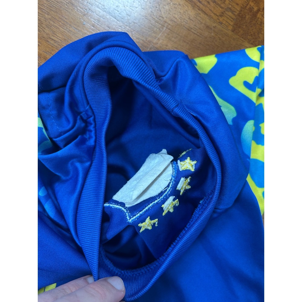 Brazil Soccer Jersey Youth 26 Blue Pele 10 Leopard Print Sleeves - Picture 5 of 11
